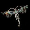 Broche plata de ley 925 mm libélula de esmalte policromado
